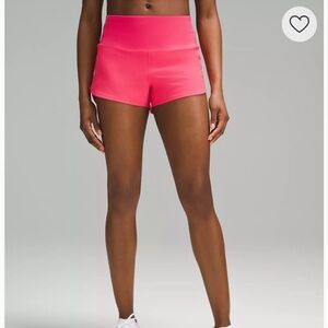 Lululemon Speed Up LR Short - 2.5” Pink Sz 4 NWT
